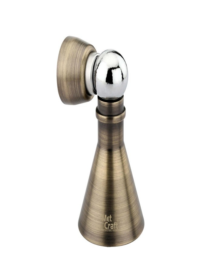 Met Craft Heavy Duty Zinc Alloy 4 inch Doll Door Magnetic Stopper Soft-Catch | Door Magnets to Hold Door | Door Magnet 360' Angle Hold with Screw Fitting .Pack of 1 (Antique Brass) - Image 2